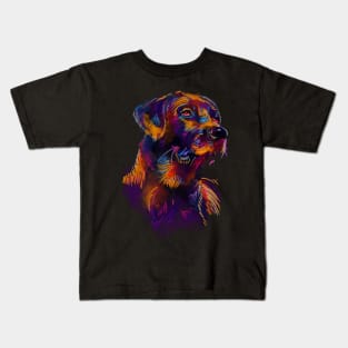 Dog watercolor line art Kids T-Shirt